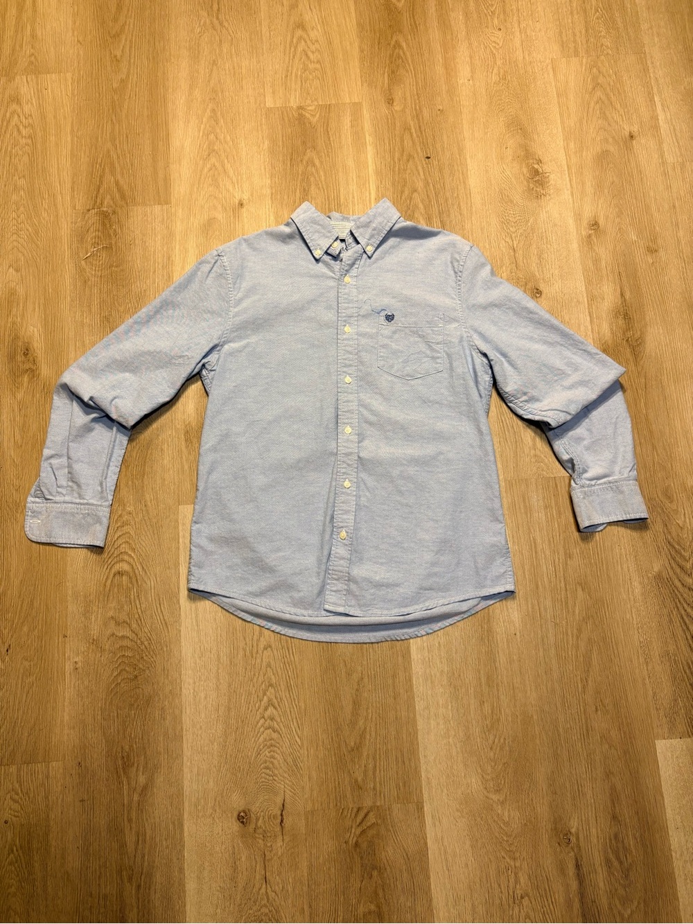 Chaps Blue Button Up Shirt Size Medium Formal Business Casual Corporate